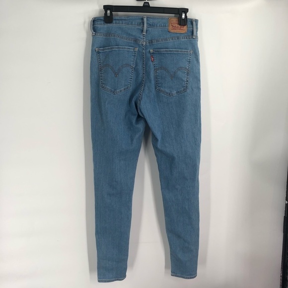 LEVI'S Mile High Super Skinny Jeans High Rise Distressed Light Wash StretchDenim - Picture 5 of 8